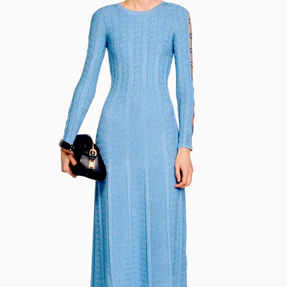 Authentic Sandro Long-Sleeved Knit Midi Dress size 38
Free shipping